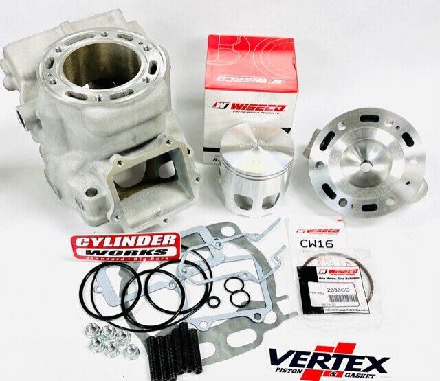 YZ250 YZ 250 Stock Bore Cylinder Head 66.40 Wiseco Complete Top End Parts Kit