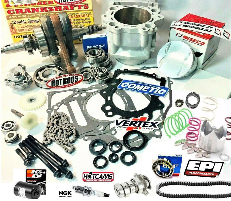 08-14 Grizzly 700 105.5 Big Bore Stroker Crank 780 Rebuild Hotcam EPI Clutch Kit