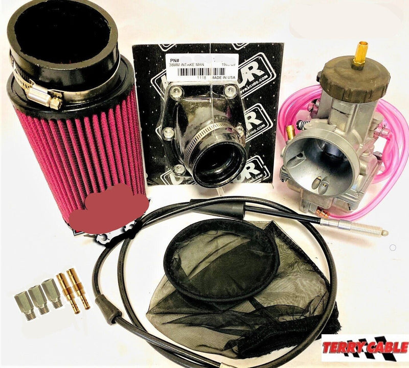 Yamaha Blaster 35mm Carb Kit PWK Style Flat Slide Carburetor UPP Intake Manifold
