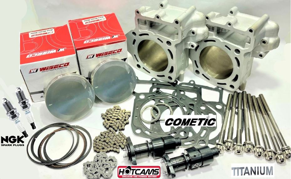08-12 Teryx 750 Top End Rebuild Kit Mudbuster Hotcams Stock Assembly Hot Cams