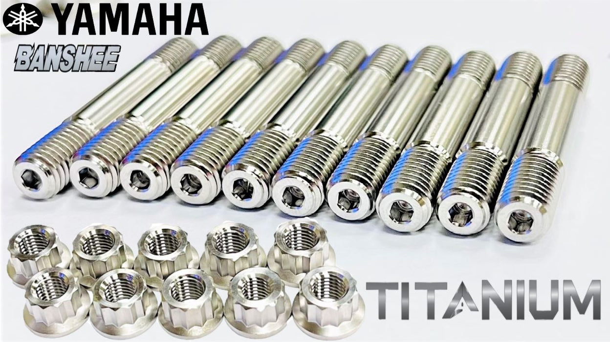 Banshee Chariot Performance Titanium Billet Cool Head Studs Grade 5 Stud Nut Kit