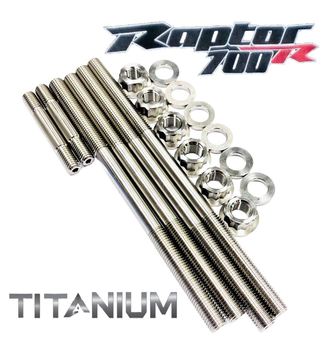 Best Raptor 700 700R Ti Cylinder Head Studs TITANIUM Stud Bolt Upgrade Kit Set