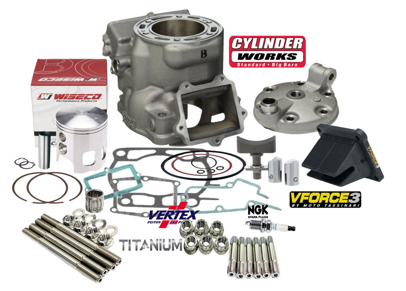 YZ250 YZ 250 250X Top End Rebuild Kit V Force 3 Reeds Cylinder Head Powervalve