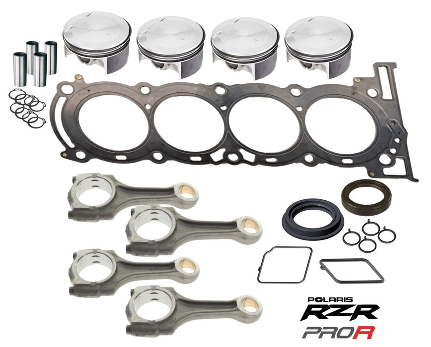 Polaris RZR Pro R Rebuild Kit Connecting Rods Pistons Top Bottom End Assembly