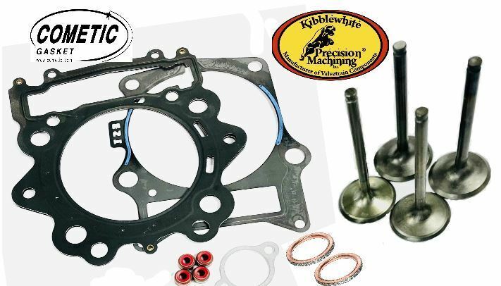 Raptor 700 1mm Valves +1 Kibblewhite Valve Intake Exhaust Cometic Gaskets Kit