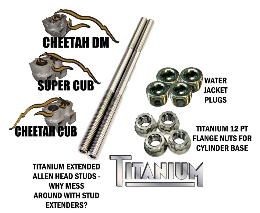 Banshee DM Cheetah Cub Supercub Water Jacket Plugs Base Nuts Stud Extenders Kit