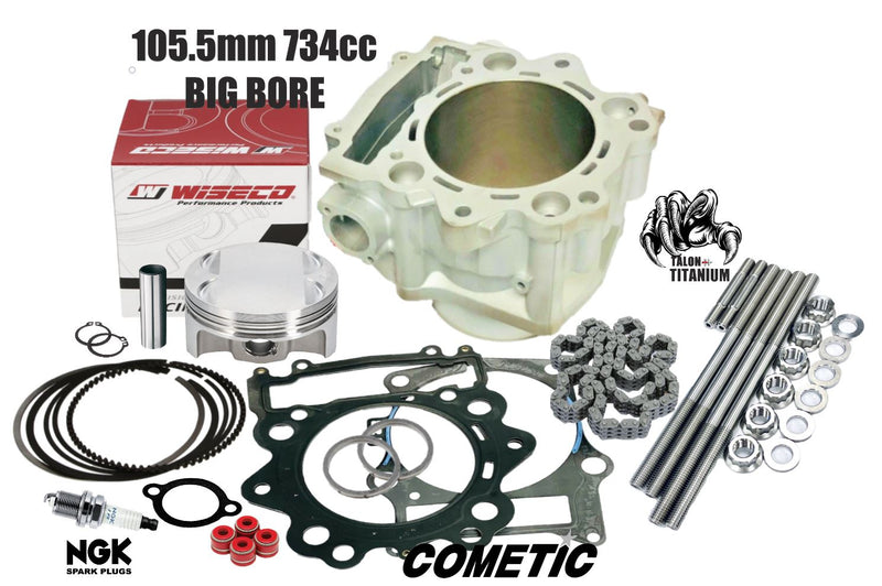 Get Best Raptor 700 700R Big Bore Kit 105.5mm Cylinder 734cc Top End Rebuild Kit