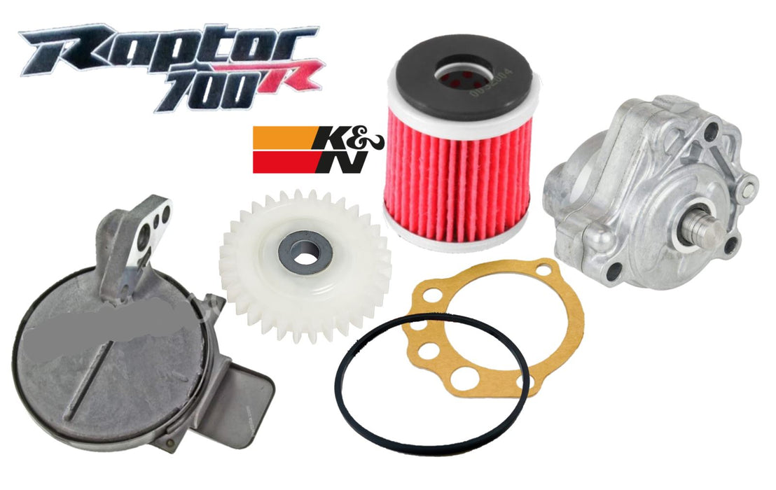 Raptor 700 Oil Pump Strainer K&N Oil Filter Gear Complete Rebuild Repair Kit