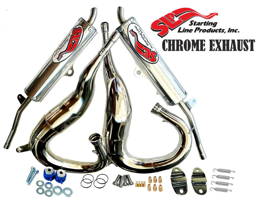 SLP Banshee Chrome Pipes Hangers Jet Kit Complete SLP Chromed Polished Exhaust