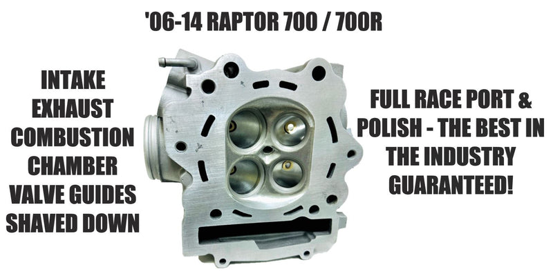 Get 06-14 Raptor 700 Ported Cylinder Head Porting Full Race Port 1S3-11101-09-00