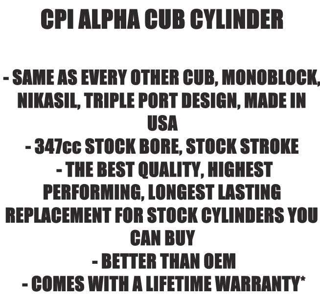 Banshee Alpha Cub Polished Cylinder Polish Stock Serval Cub Top End Rebuild Kit