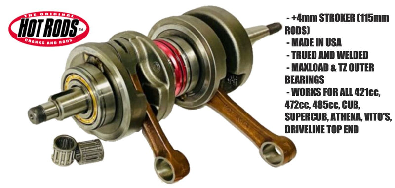 Best Banshee 4mm Stroker Crank +4mil Hotrods 4111 Crankshaft Maxload TZ Bearings