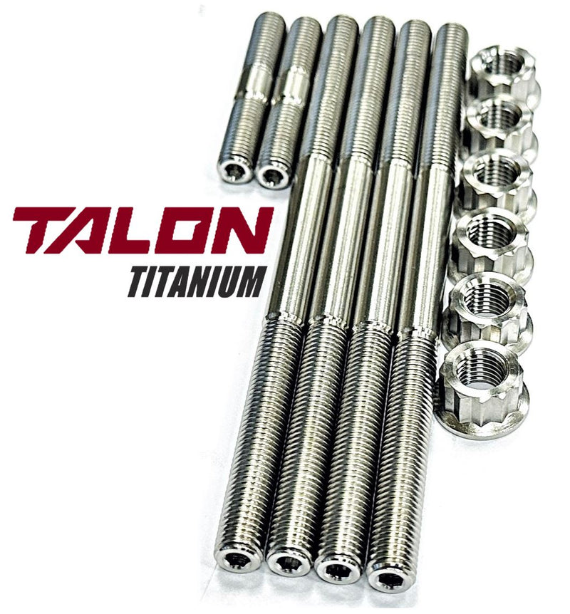 Rhino Grizzly 660 Ti Cylinder Head Studs ALL TITANIUM Head Stud 12 Point Nut Kit