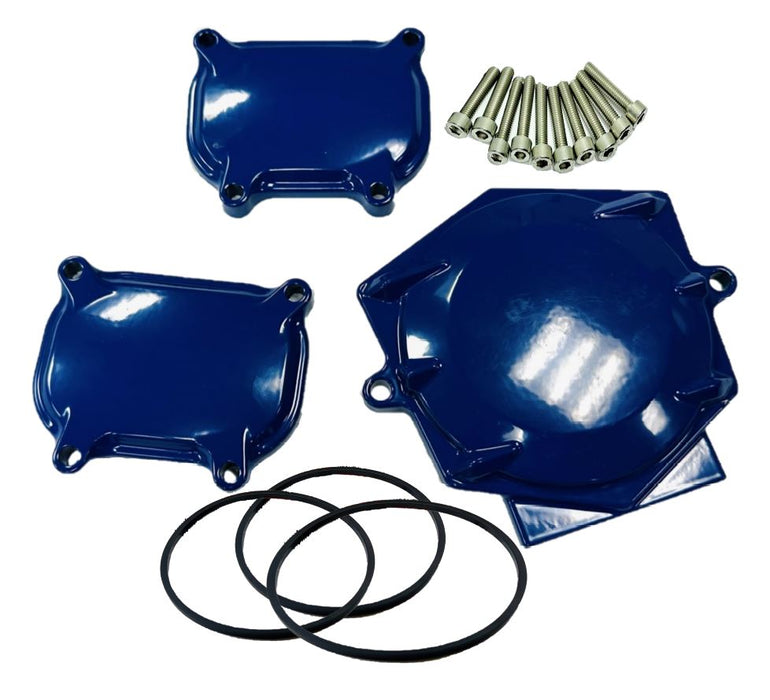 Raptor 700 Blue Valve Cam Covers Cylinder Head Side Cover Titanium Bolts Orings