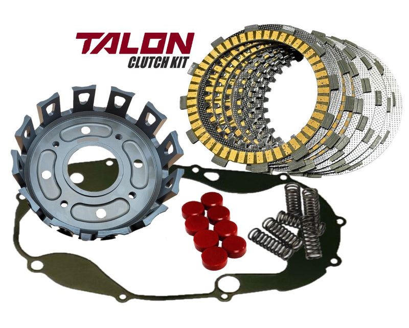 Yamaha Banshee Billet Clutch Basket Talon Clutch Street Bike Fibers RED Cushions