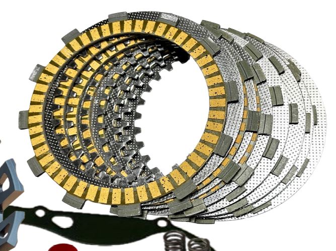 Yamaha Banshee Billet Clutch Basket Talon Clutch Street Bike Fibers RED Cushions