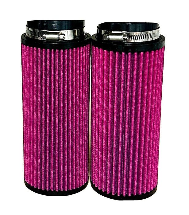 Banshee 39mm 41mm Carb Air Filters 8” 8 Inch K&N Style Long Red Filter Pair Set