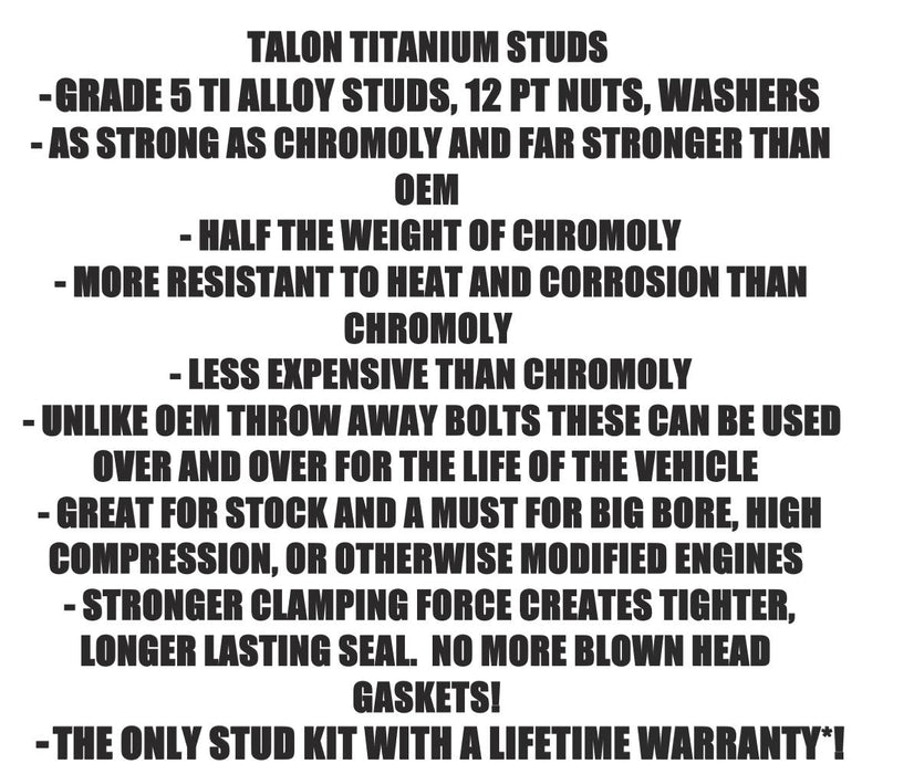Banshee TITANIUM Cylinder Head Stud Kit Crankcase Top Bottom Cases Ti Studs Nuts