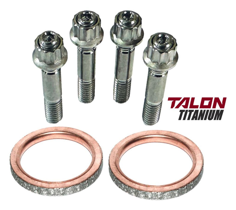 04 05 TRX 450R Titanium Exhaust Studs MAXLOCK Ti Pipe Stud 12 Point Nut Kit Pair - Foto 8