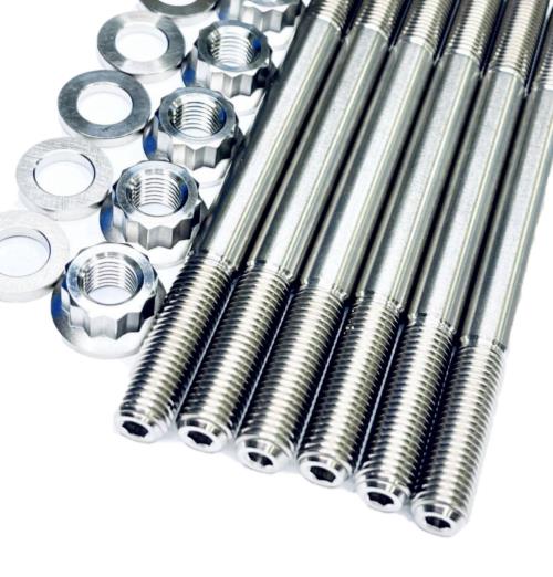 Sportsman 700 800 HD Head Studs TITANIUM Cylinder Stud Bolt 12 Point Nut Kit
