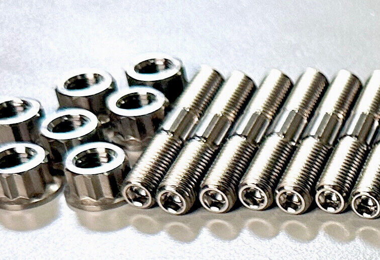 Honda 90035-MM5-000 Exhaust Studs Qty 8 TITANIUM Aftermarket Head Pipe Stud Kit