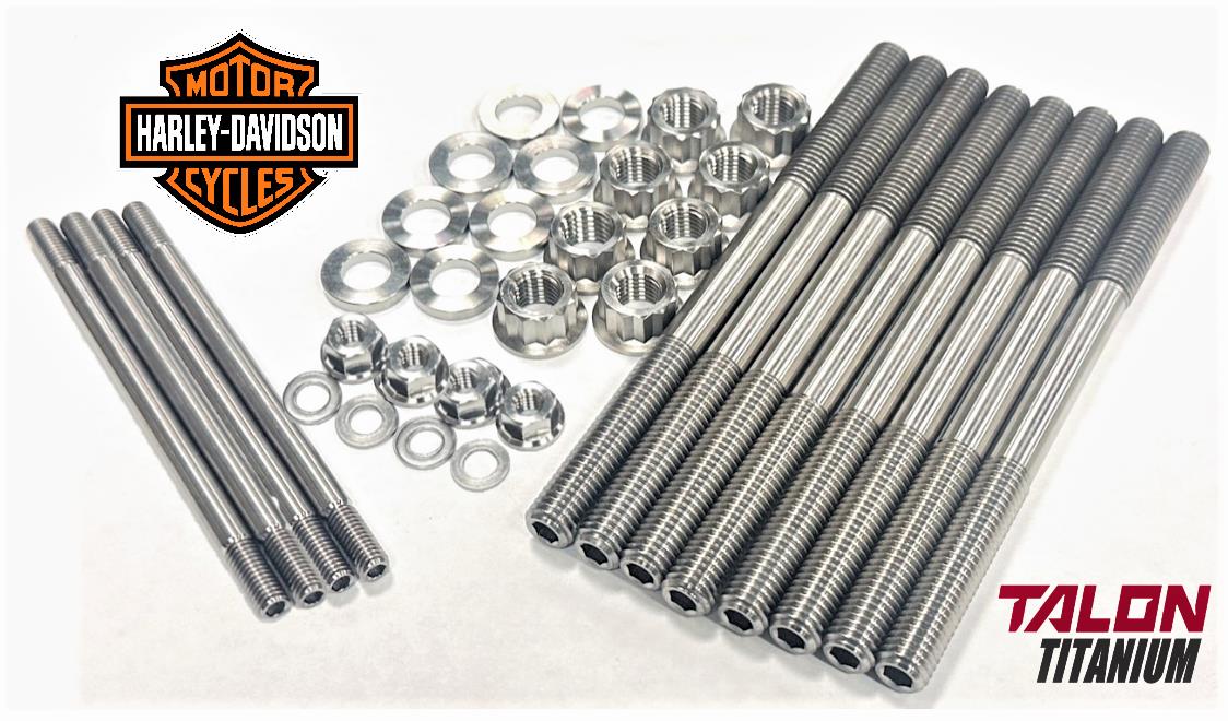 Harley Davidson 984M V-Rod VRSC VRSCA TITANIUM Cylinder Head Stud Bolts Kit