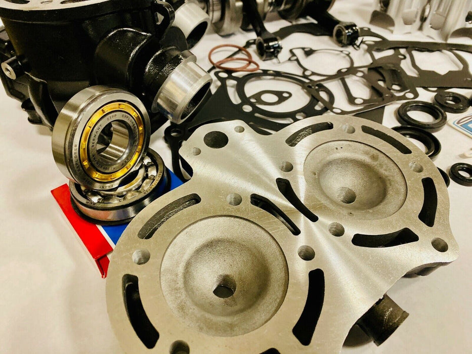 Banshee Stock Complete Motor Engine Rebuild Top Bottom End Bearings Crank Kit