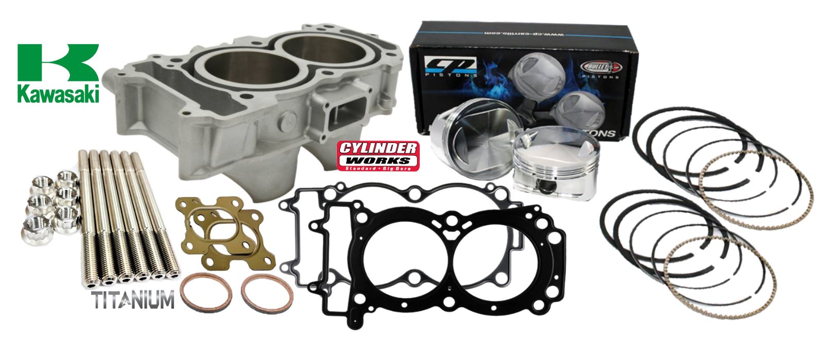 KRF1000 Teryx KRX 1000 Top End Rebuild Kit Replacement Cylinder Pistons Assembly