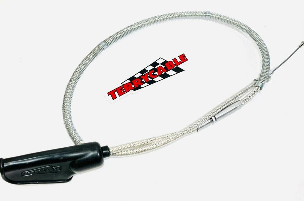 Banshee YFZ350 Steel Braided Clutch Cable Upgrade Heavy Duty Silver Terrycable