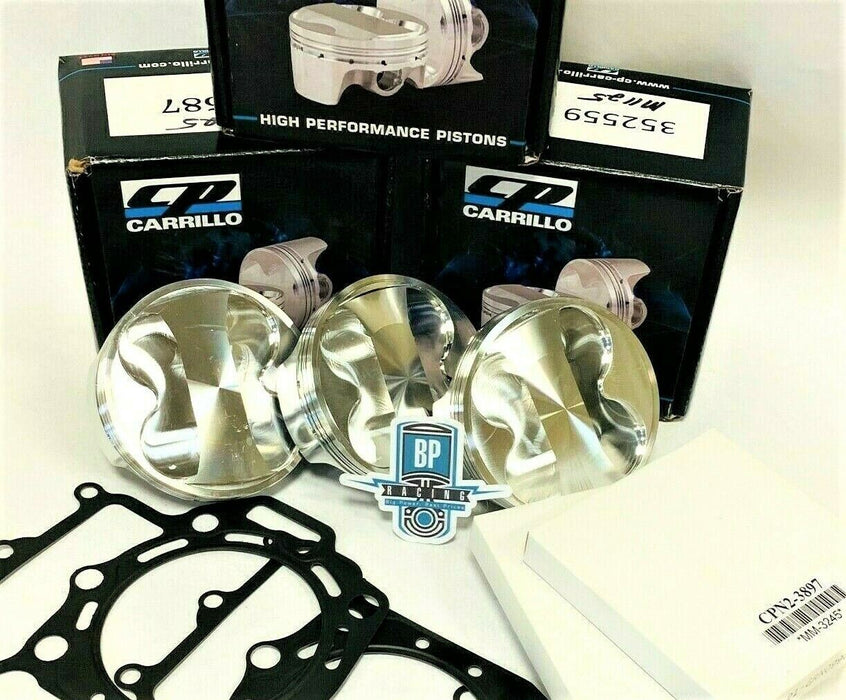 YXZ 1000R Stock Bore Hi Comp Race Gas Pistons 12:1 CP Carrillo Piston Set Gasket