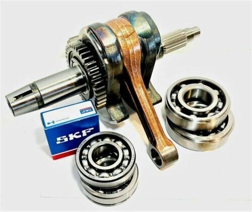 12-17 RZR570 RZR 570 Crank Bearings Hotrods Crankshaft Main Balancer Bearing Kit  Designed to fit all '12-17 Polaris 570cc side x sides and ATVs.   This kit includes a Hotrods replacement crankshaft with rod, as well as SKF crank bearings and SKF crank balancer bearings. All items in this kit are brand new and come with a 1-year warranty, ensuring durability and reliability. Upgrade your vehicle's performance with this high-quality bearing kit.