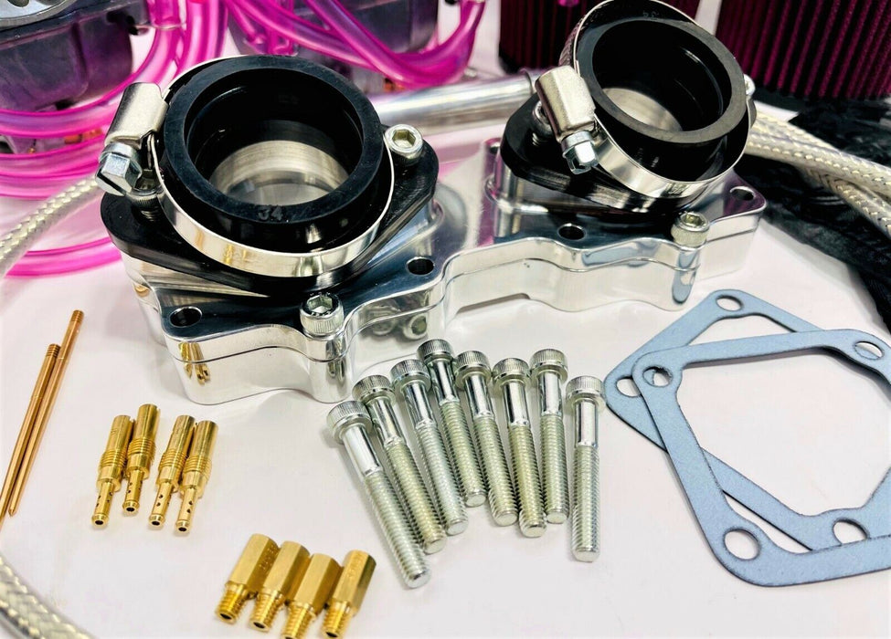 Banshee 34mm 34 mil Genuine Keihin PJ Carbs Complete Carburetor Kit Shorty Lever