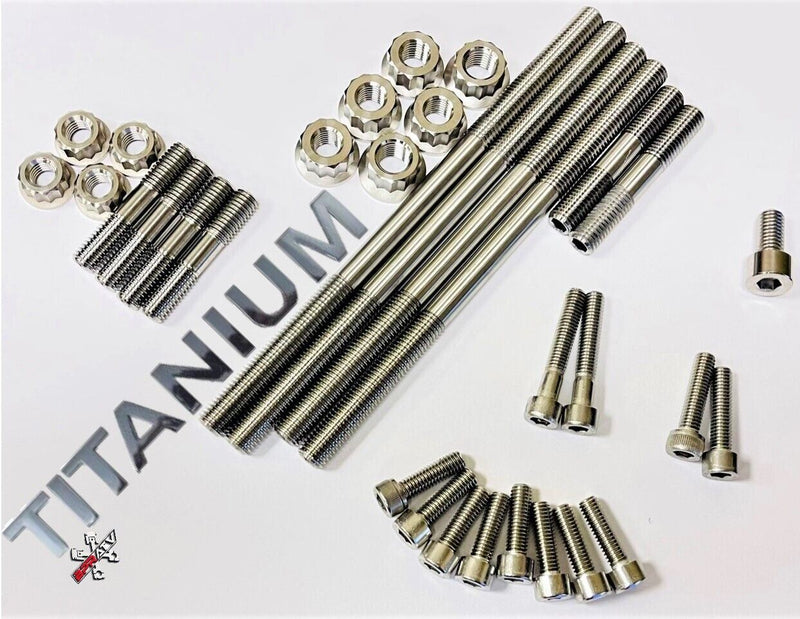 Raptor 700 COMPLETE Ti Head Stud Bolt Kit TITANIUM Exhaust All Studs Bolts Set