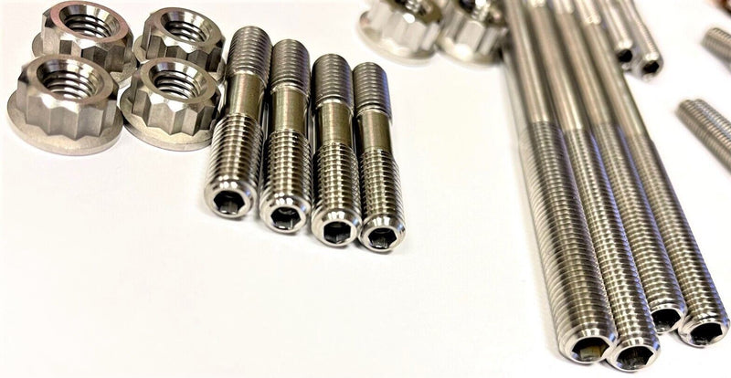 Raptor 700 COMPLETE Ti Head Stud Bolt Kit TITANIUM Exhaust All Studs Bolts Set