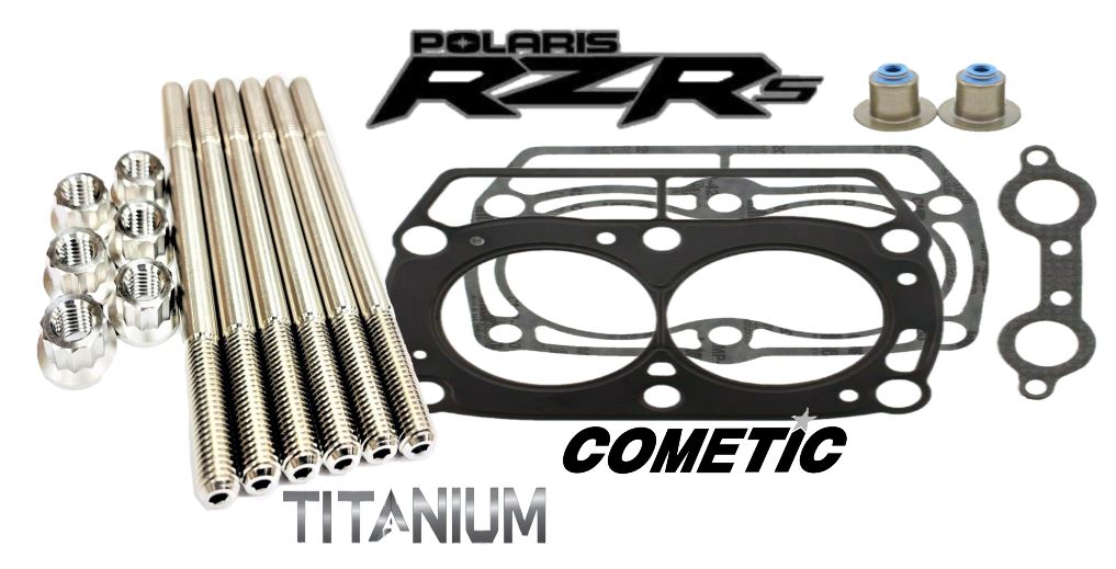 RZR Sportsman 800 Ti Cylinder Head Stud Kit TITANIUM Studs Top End Gasket Kit