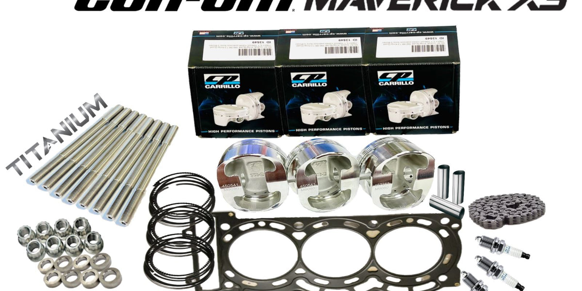 Maverick X-3 X3 Turbo Pistons CP Carrillo Stock Bore 9.5:1 Piston