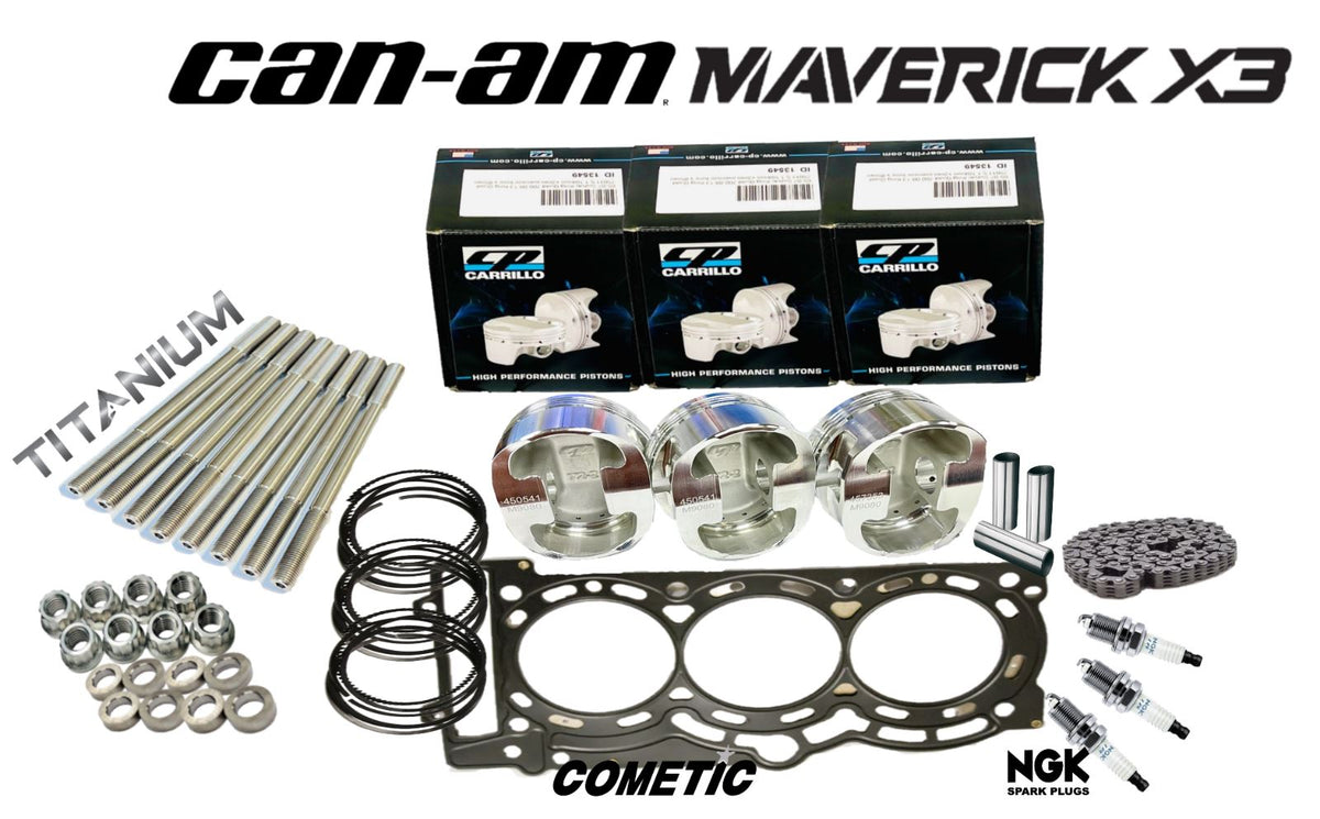 Can Am X3 X3 Turbo Top End Rebuild Kit 74 Pistons Rings Cylinder Asse