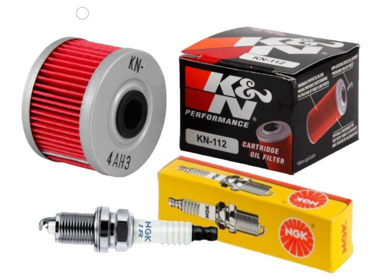 Honda 400EX 400X KN Oil Filter NGK Spark Plug Change Kit K&N Element Sportrax