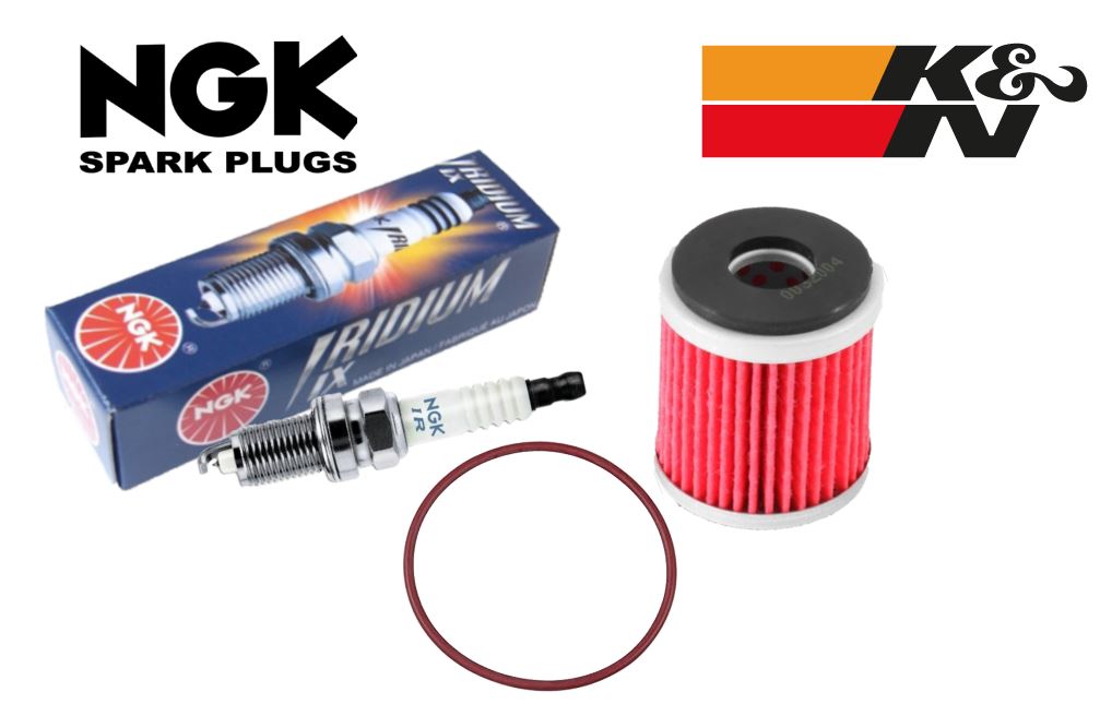 LTR450 LTR 450 NGK Spark Plug Filter NGK Iridium LT-R K&N Oil Filter Change Kit