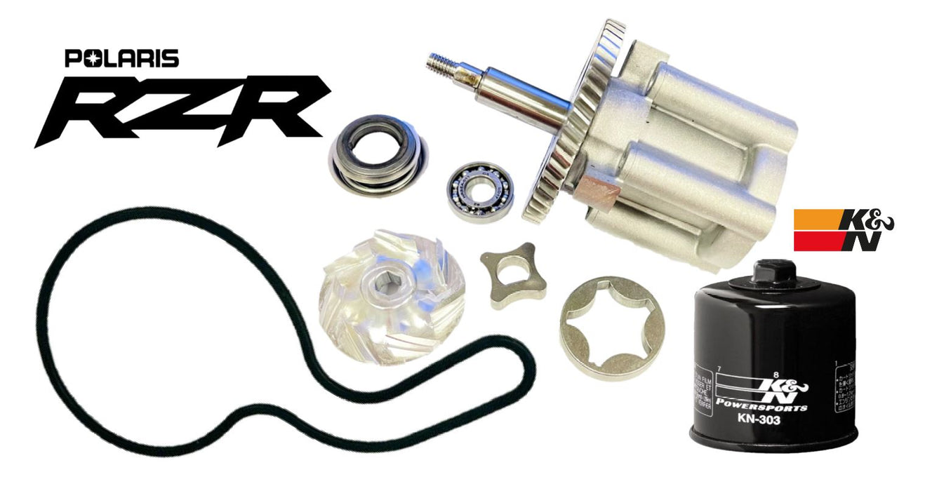 Best RZR Sportsman 800 Oil Water Pump Replacement Billet Impeller KN Filter Kit
