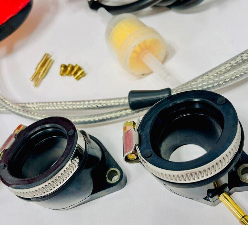 Raptor 660 Carb Kit Complete Stock Carburetor K&N Filter Black Billet Throttle