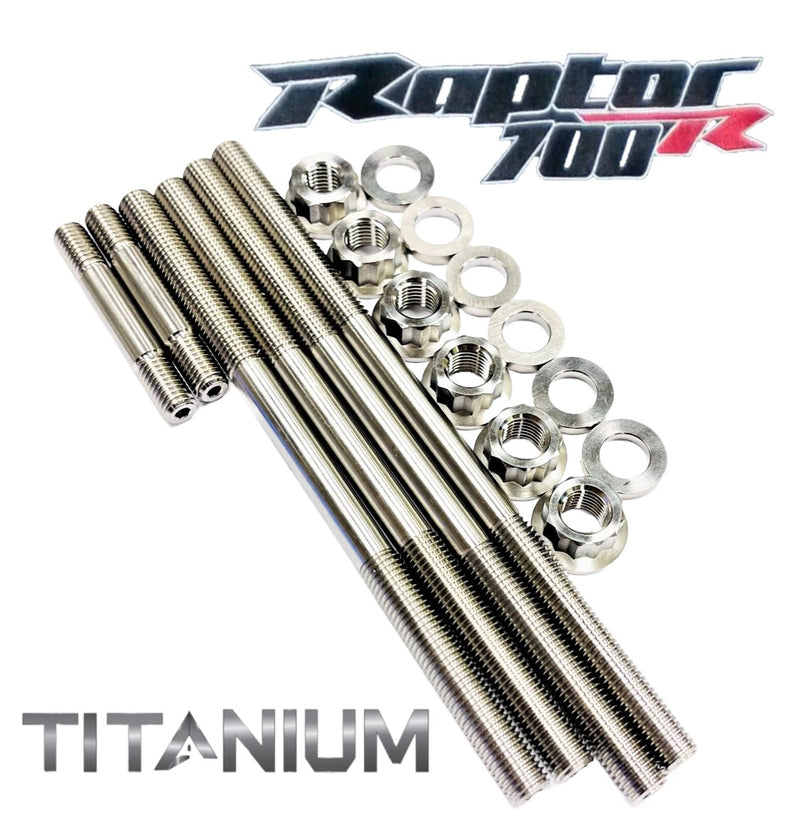 Best Rhino Viking 700 Ti Cylinder Head Studs TITANIUM Stud Bolt Upgrade Kit Set