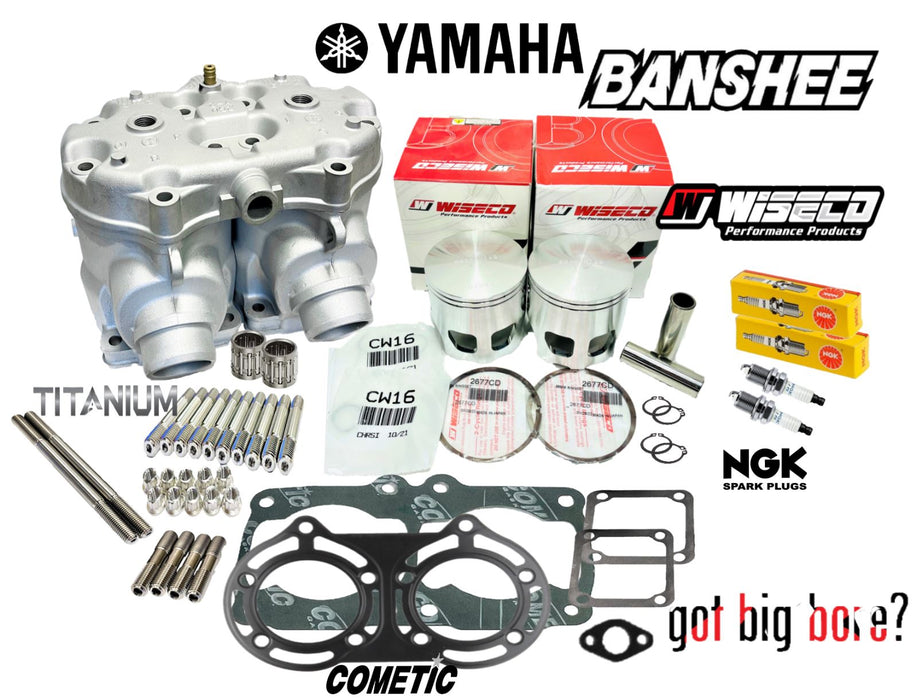 Banshee Stealth 421 4mm Cheater Big Bore Kit Stroker Ported Stock Cylinders Kit