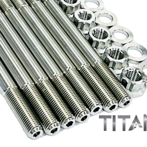 Maverick X3 X-3 Turbo Ti Head Studs TITANIUM Cylinder Head Stud 12 Pt Nut Kit