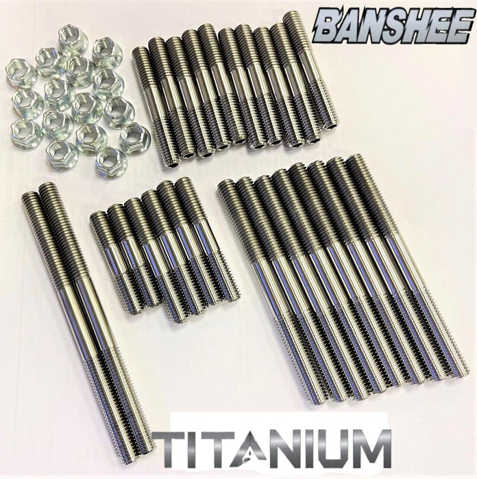 Banshee 10mm Supercub Crankcases Bored Trenched 10 Mil Stroker Titanium Stud Kit