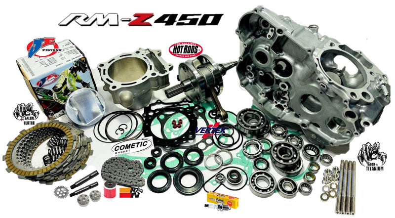 08-12 RMZ450 Cases Rebuild Kit Complete Top Bottom Motor Engine Crankcase Set