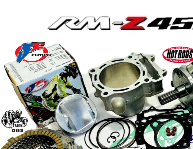 08-12 RMZ450 100m Big Bore Stroker Cases Stage 2 Cams Complete Top Bottom End