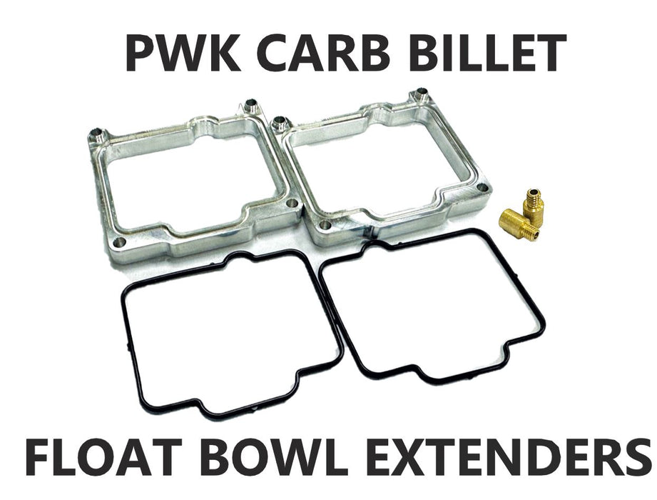 Banshee PWK Carb Float Bowls Extenders Billet CNC Larger Volume Bowl Extensions
