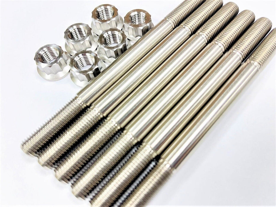 Polaris RZR 900 1000 TITANIUM Cylinder Head Studs Grade 5 Ti Alloy Stud Nut Kit