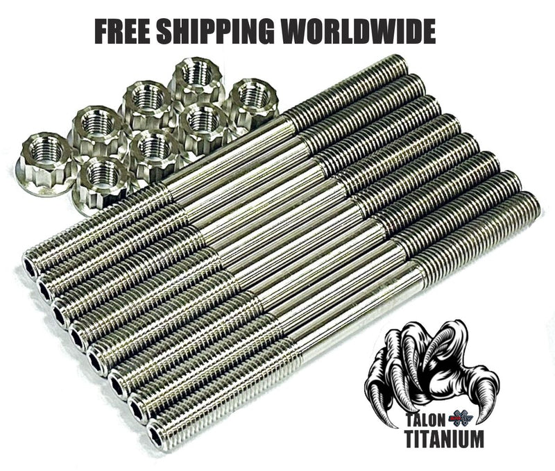 Renegade 1000 1000R MAX Cylinder Head Studs TITANIUM Head Stud 12 Point Nut Kit